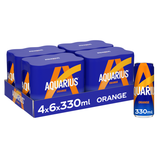 Afbeeldingen van AQUARIUS ORANGE SLEEK CAN 4X6X33CL